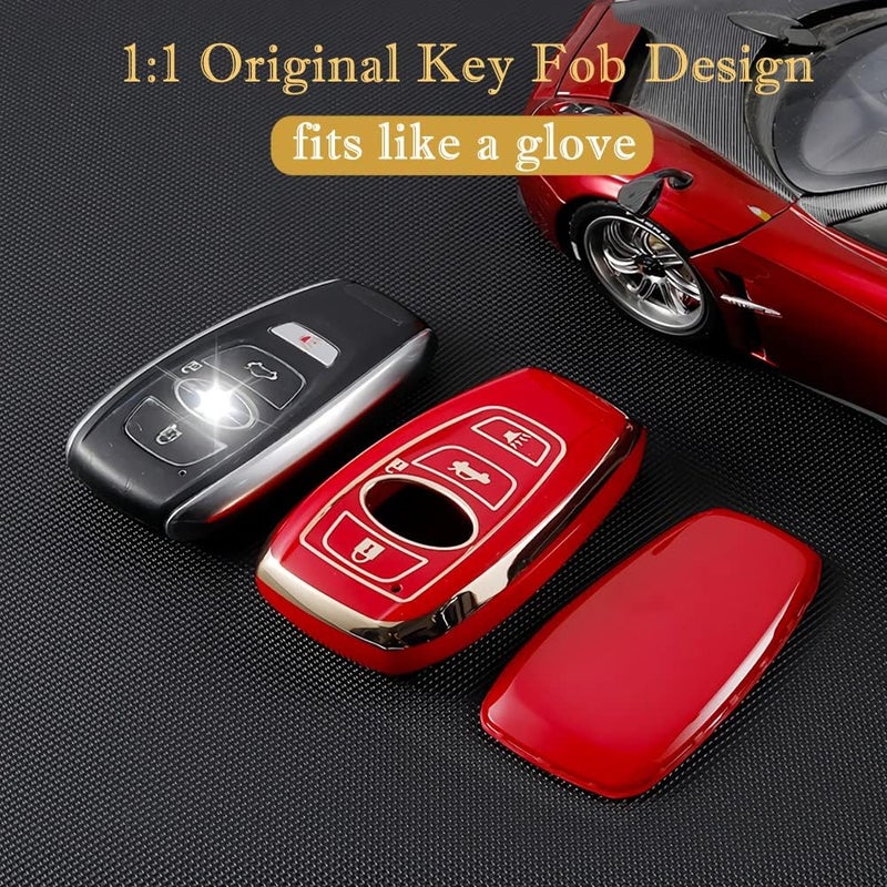 Cacacar for Subaru Forester Outback Key Fob Cover with Keychain, for Forester Outback BRZ Legacy CrossTrek Premium Soft TPU 360 Degree Protection Key Case Remote Key Holder (Size B-Green) - Image 5